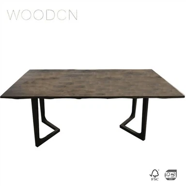 सॉलिड ब्लैक वॉलनट एज ग्लूड ऑफिस डेस्क टॉप