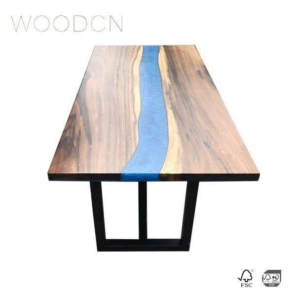 Solid Walnut Wood Beach Resin Dining Table Suppliers